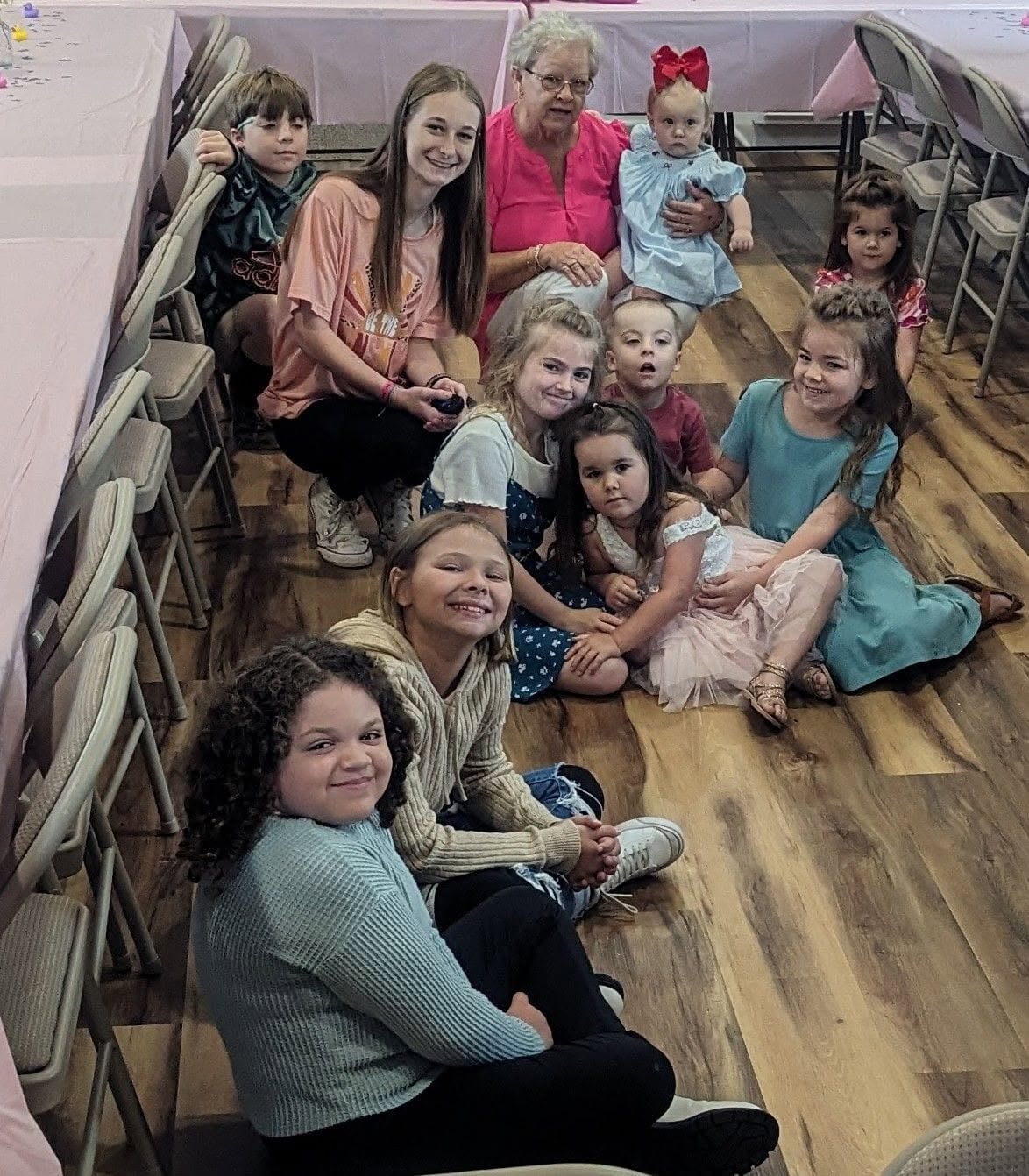 Children gathered together at Elko Baptist Church